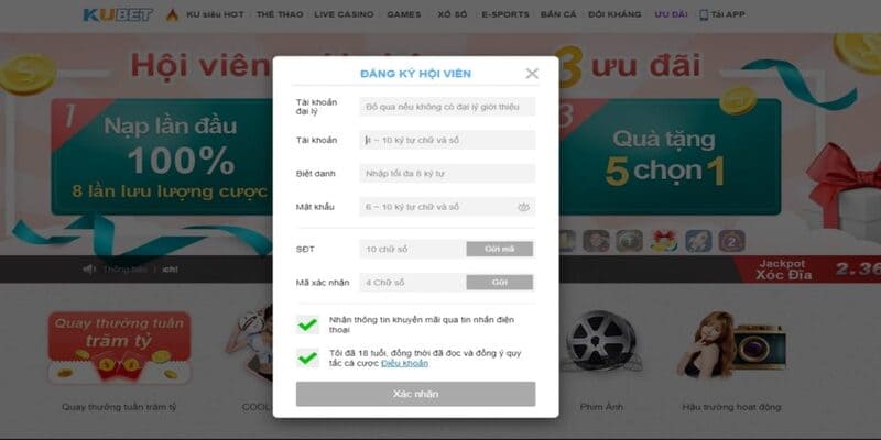 Vô vàn lợi ích nhận được khi đăng ký Kubet
